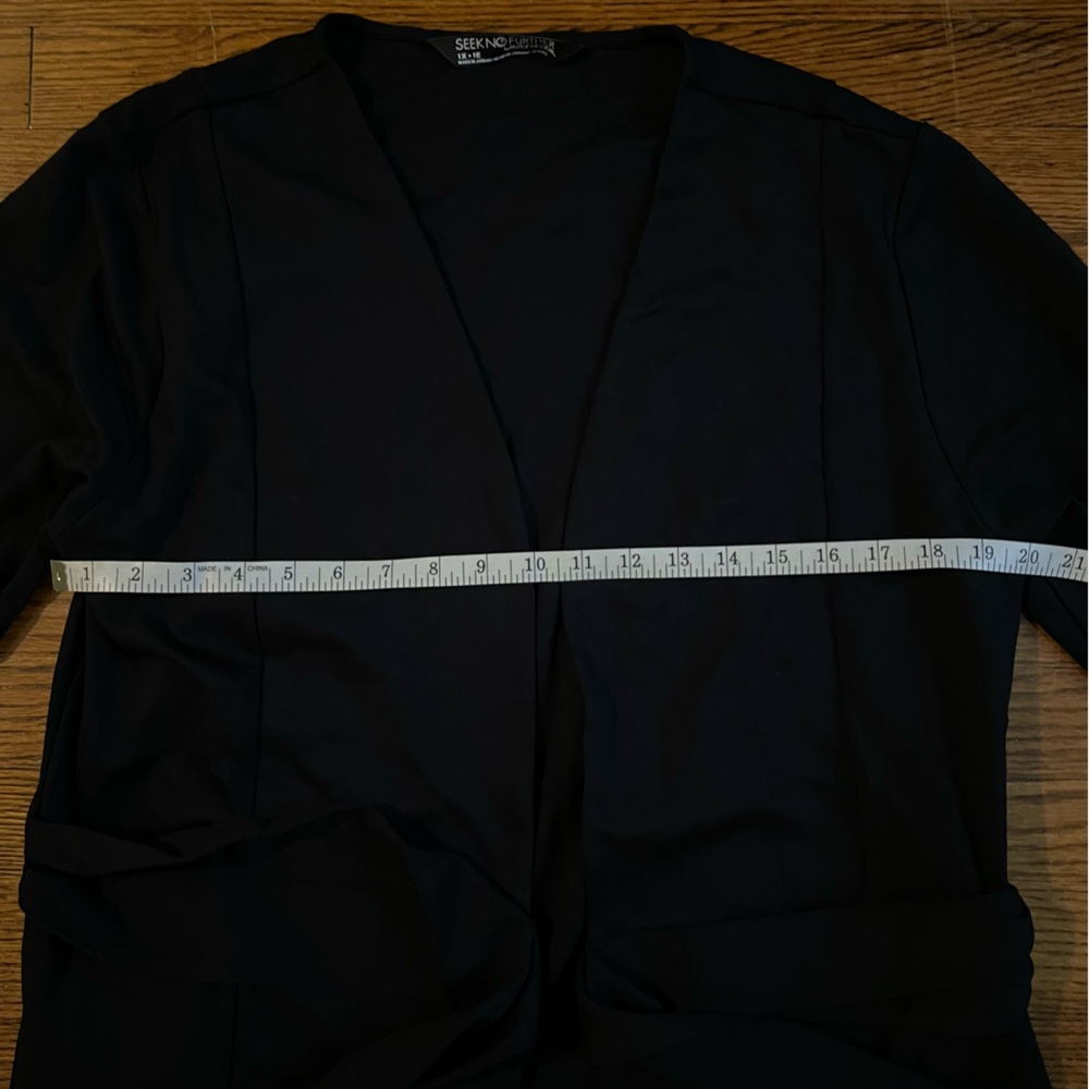 Seek No Further Elegant Black Wrap Cardigan - Picture 2 of 8